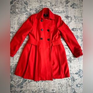 Beautiful Rust Red Miss Sixty Peacoat Jacket, Size L
